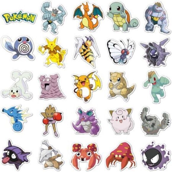 100 Pack of Vinyl Pokémon Stickers - Picture 4 of 5